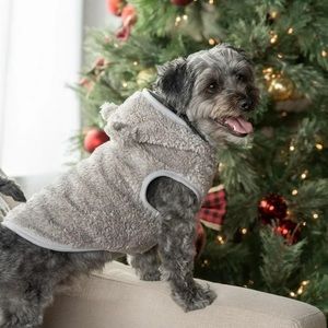 New Grey Fuzzy Hoodie Bear Ear - Dog and Cat Hoodie Sweater Costume